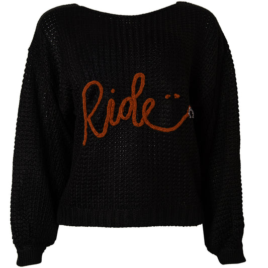 Suéter Cropped Ride Everyday Preto